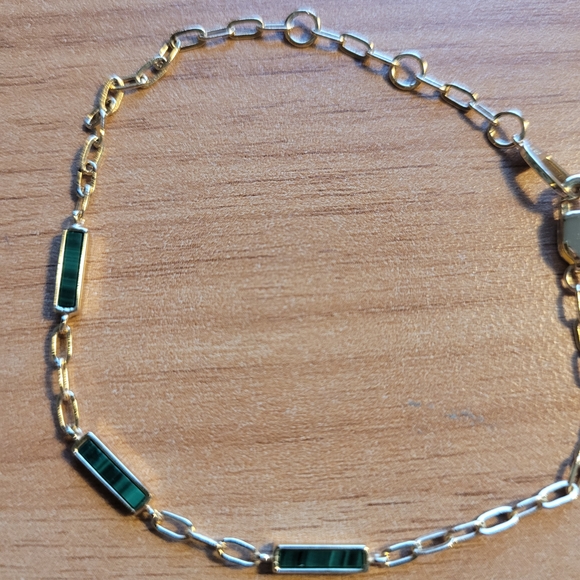 Ana Luisa Gold and Malachite Bracelet - Picture 2 of 2